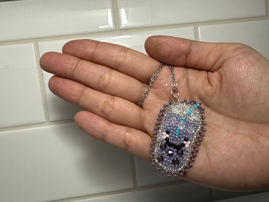 Boba tea necklace