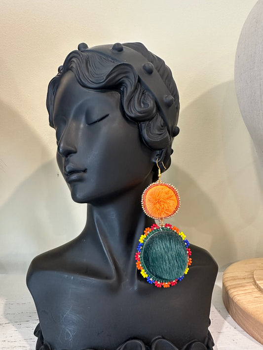 Caribou tufted earrings